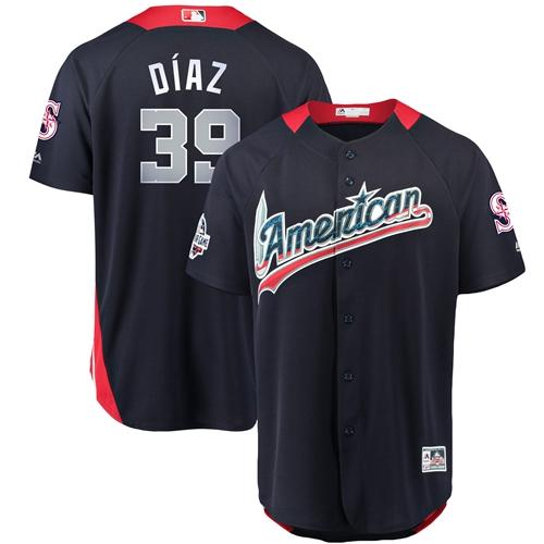 Mariners 39 Edwin Diaz Navy Blue 2018 All star American League Stitched Baseball Jersey