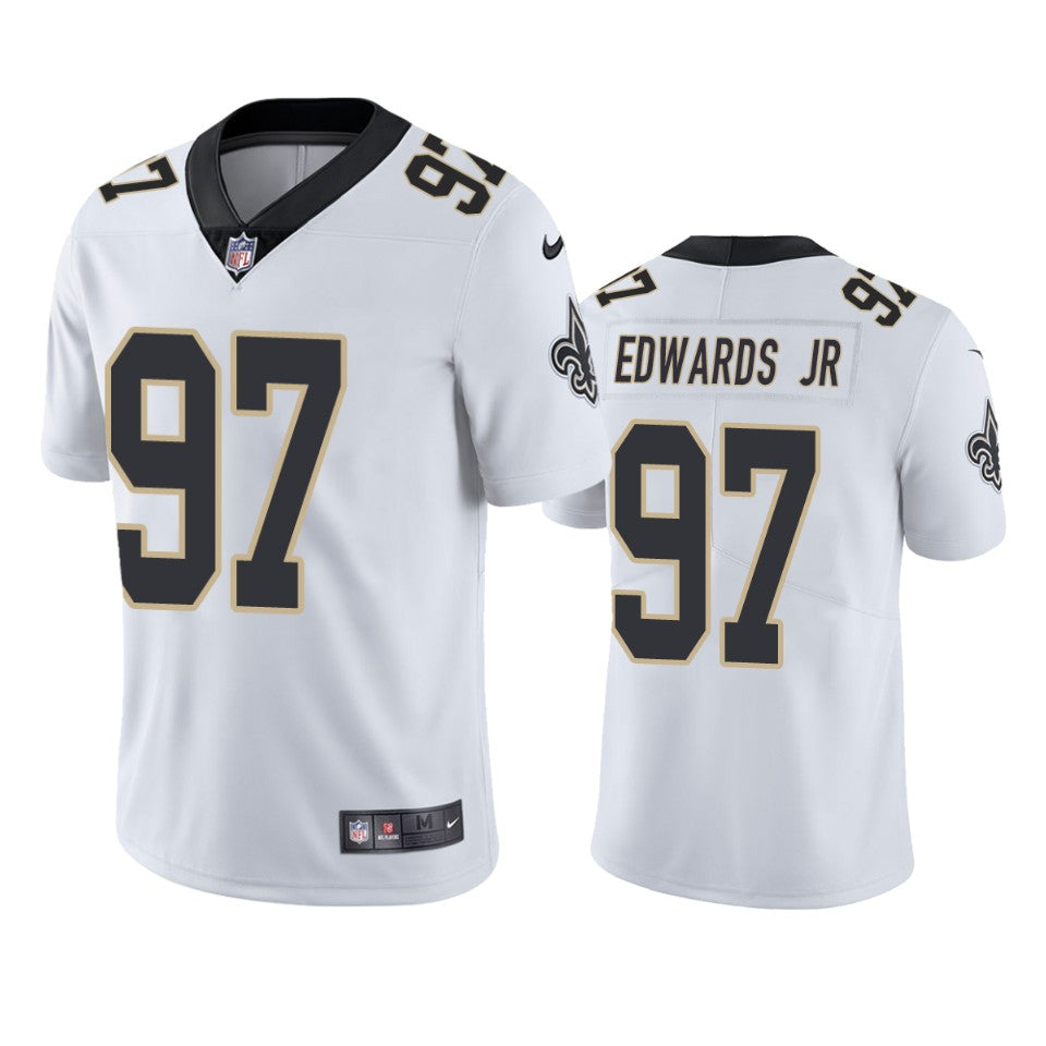 Mario Edwards Jr New Orleans Saints White Vapor Limited Jersey