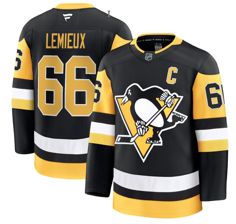 Mario Lemieux Jersey #66 Pittsburgh Penguins 2025 Premium All Stitched