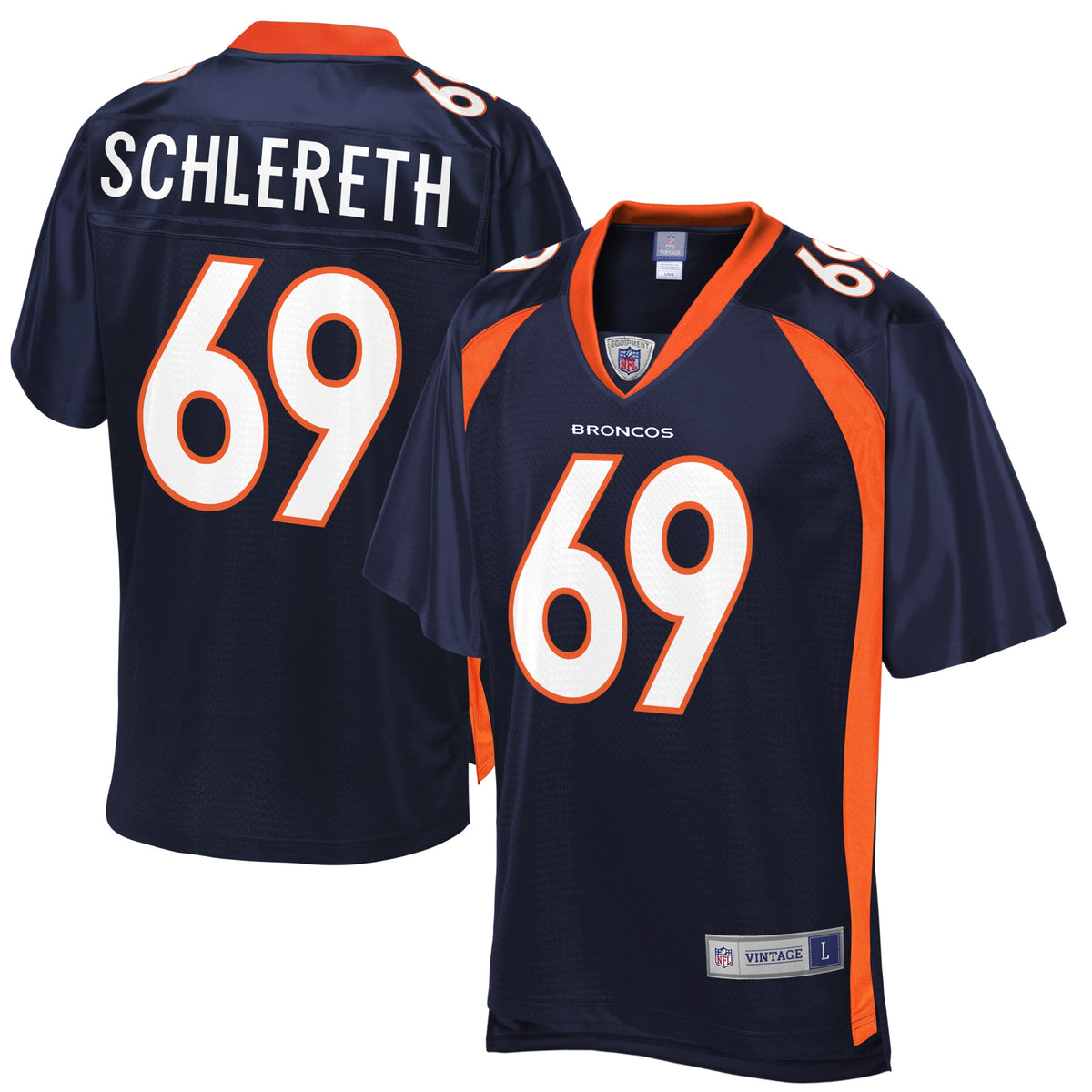 Mark Schlereth Denver Broncos Nfl Pro Line Replica Retired Player Jersey Navy