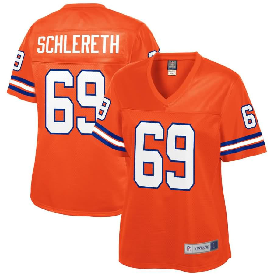 Mark Schlereth Denver Broncos Nfl Pro Line Womens Retired Player Jersey Orange
