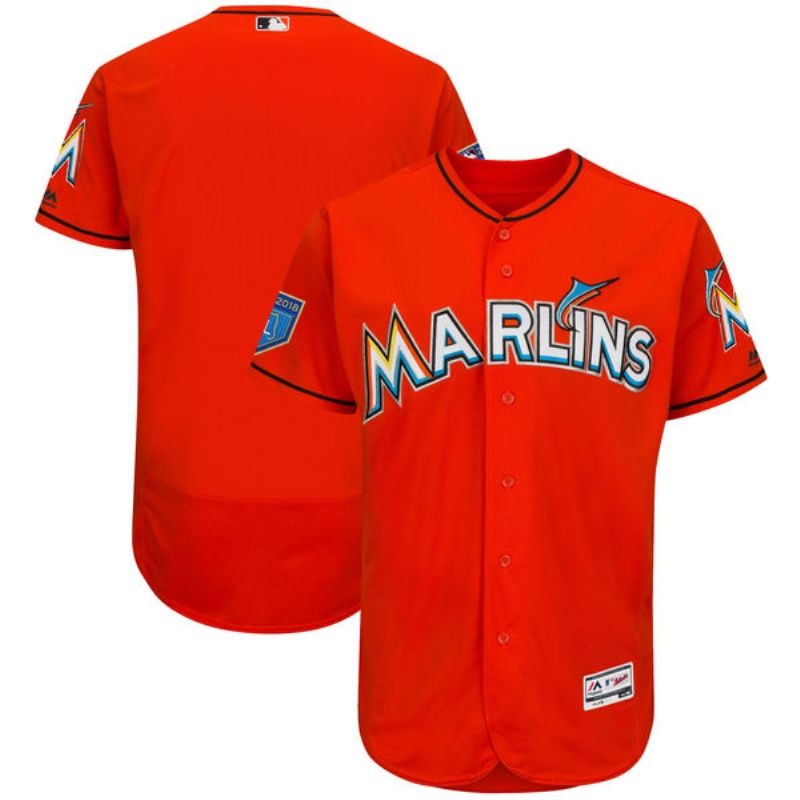 Marlins Mlb 2018 Spring Brandedition Personalized Orange Jersey