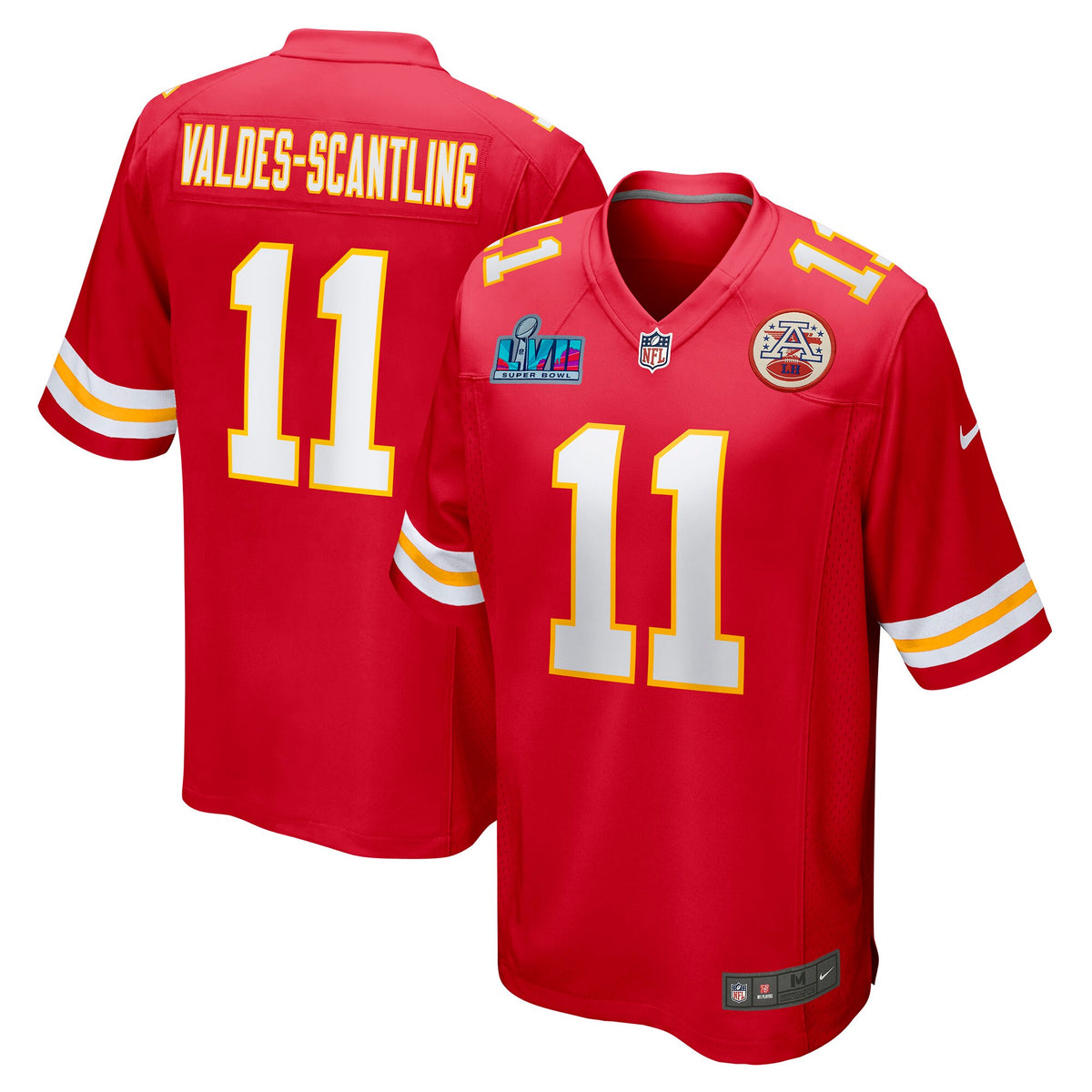 Marquez Valdes scantling Kansas City Chiefs Nike Super Bowl Lvii Patch Game Jersey Red