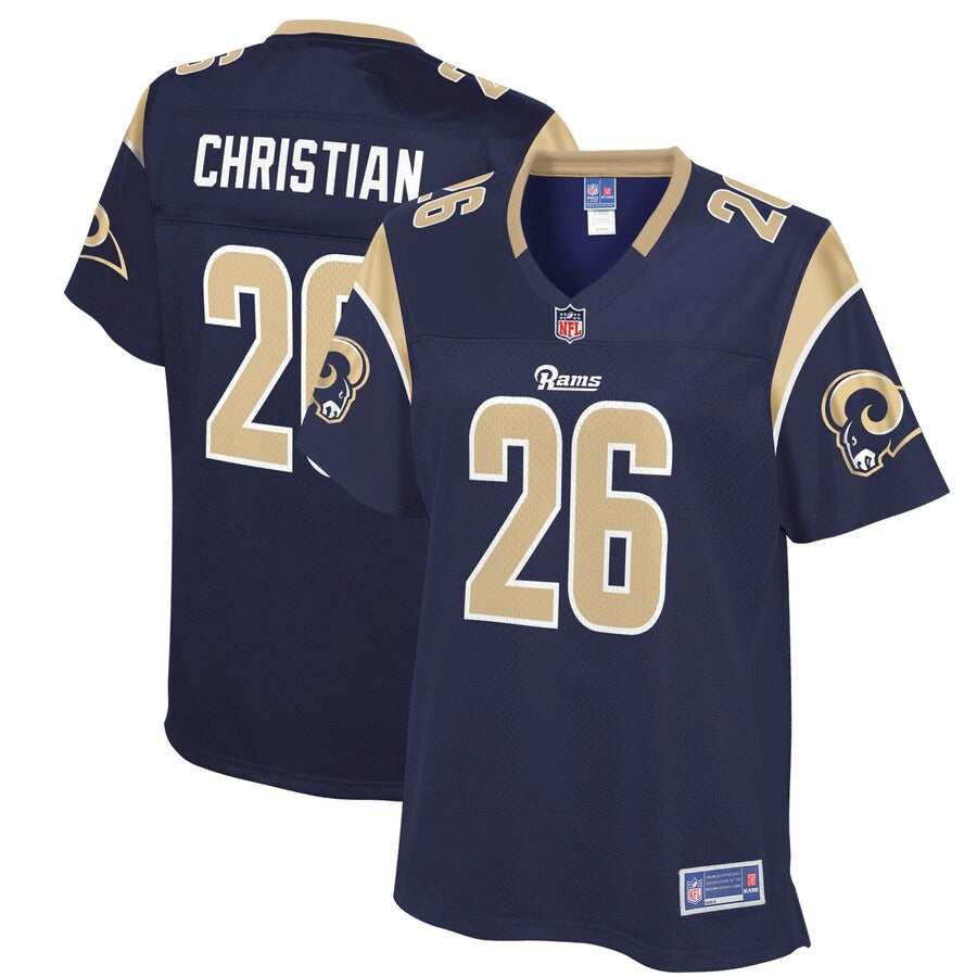 Marqui Christian Los Angeles Rams Nfl Pro Line Womens Team Player Jersey Navy