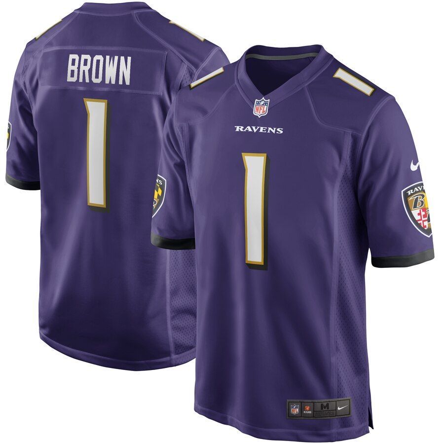 Marquise Brown Baltimore Ravens 2019 Nfl Draft First Round Pick Game Jersey Purple 2019