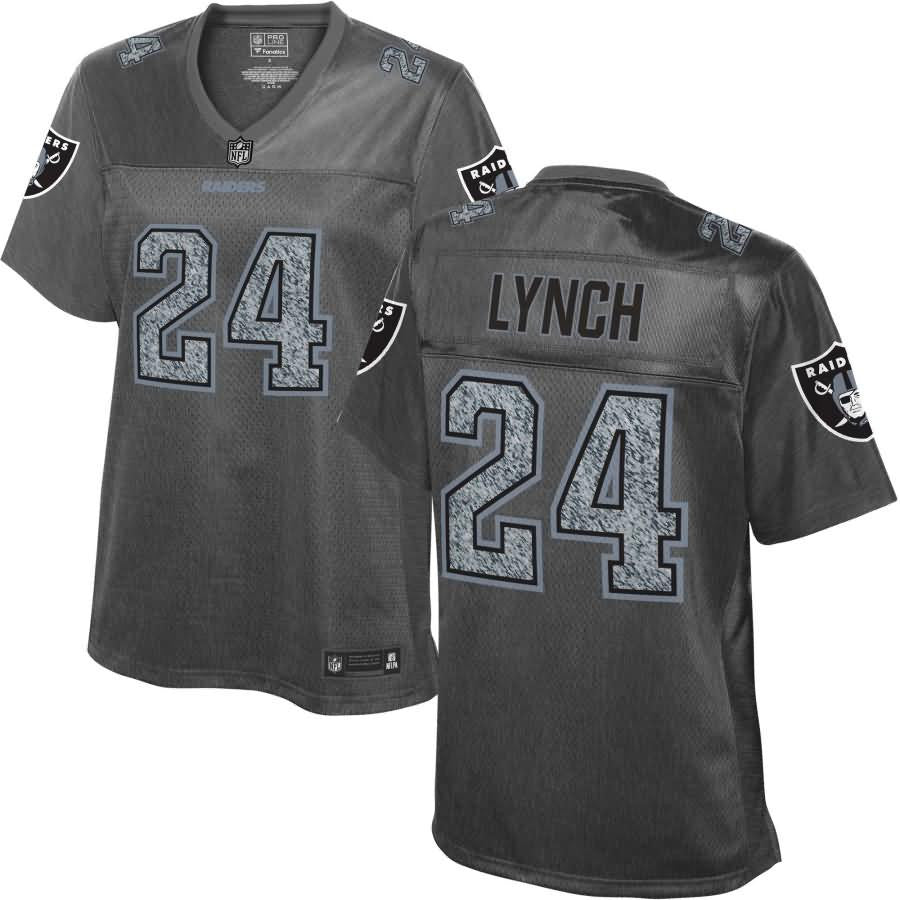 Marshawn Lynch Oakland Raiders Nfl Pro Line Womens Fashion Static Jersey Gray