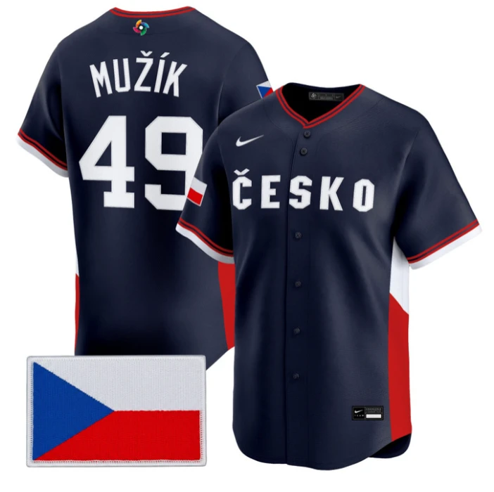 Martin Muk Jersey #49 Team Czechia 2026 World Baseball Stitched