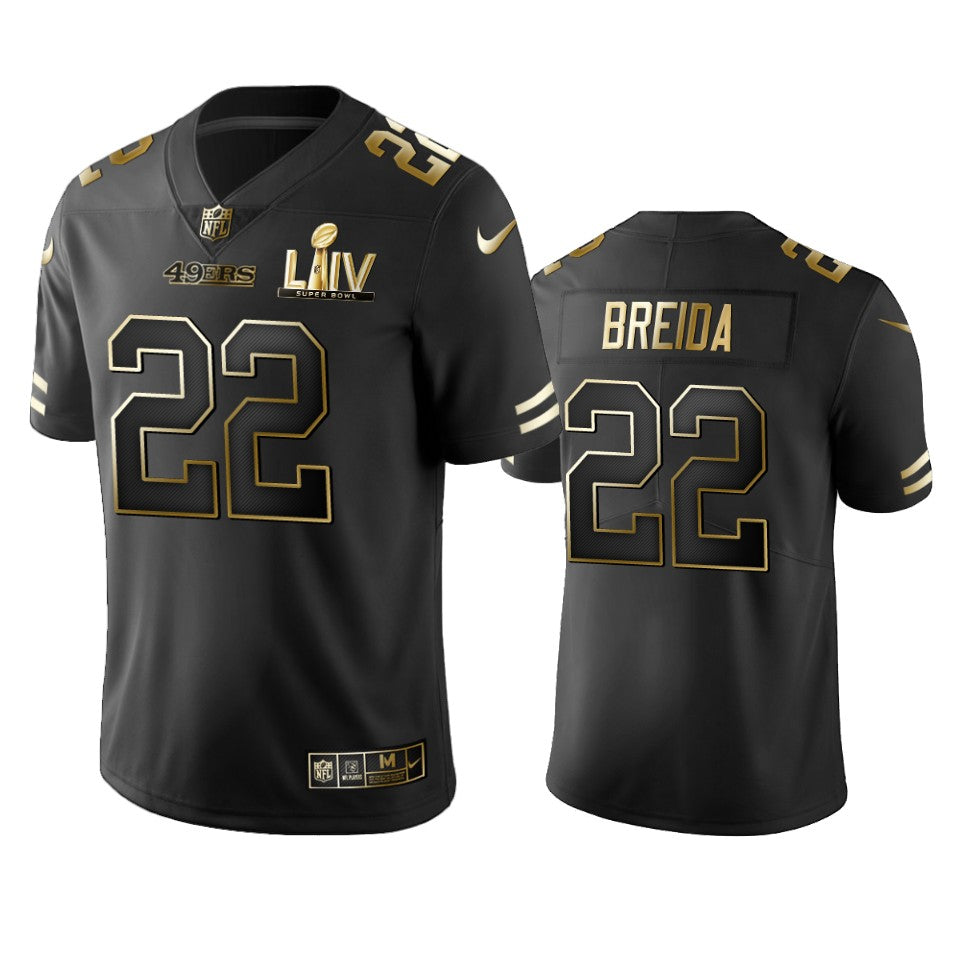 Matt Breida 49ers Black Super Bowl Liv Golden Edition Jersey