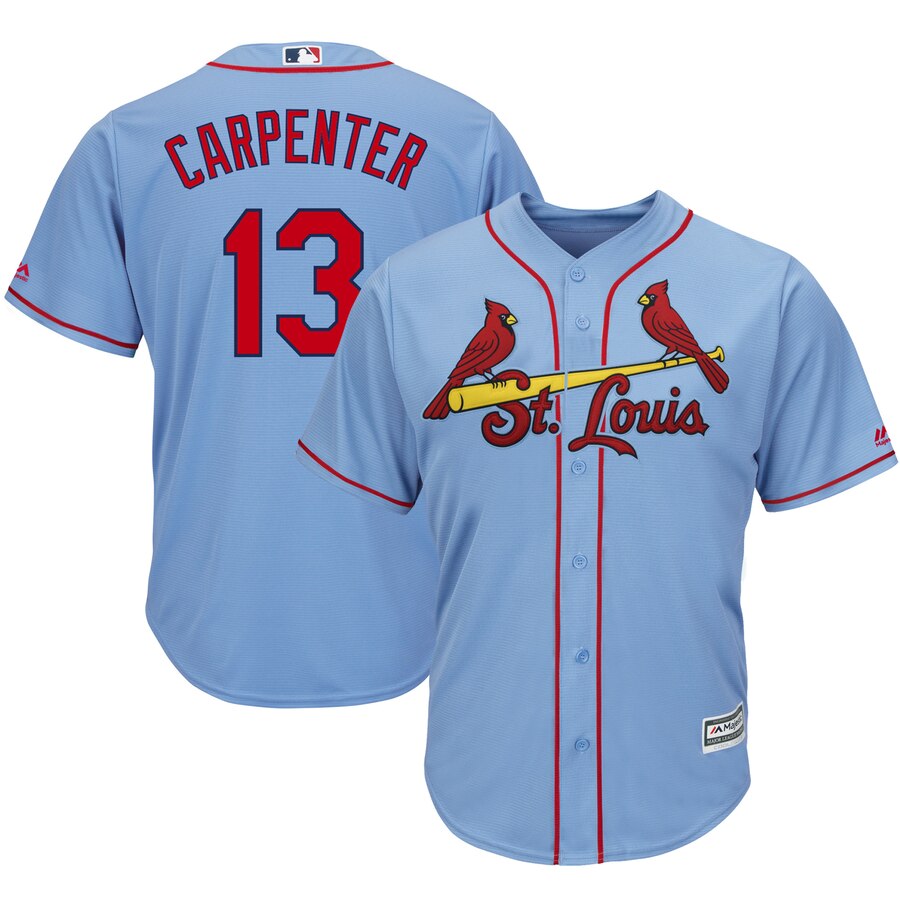 Matt Carpenter St Louis Cardinals Majestic Alternate Cool Base Player Jersey Horizon Blue