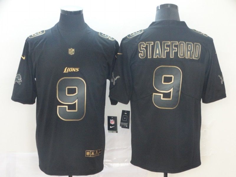 Matthew Stafford 9 Detroit Lions Nfl Explosion Legendary Gold Black Jersey