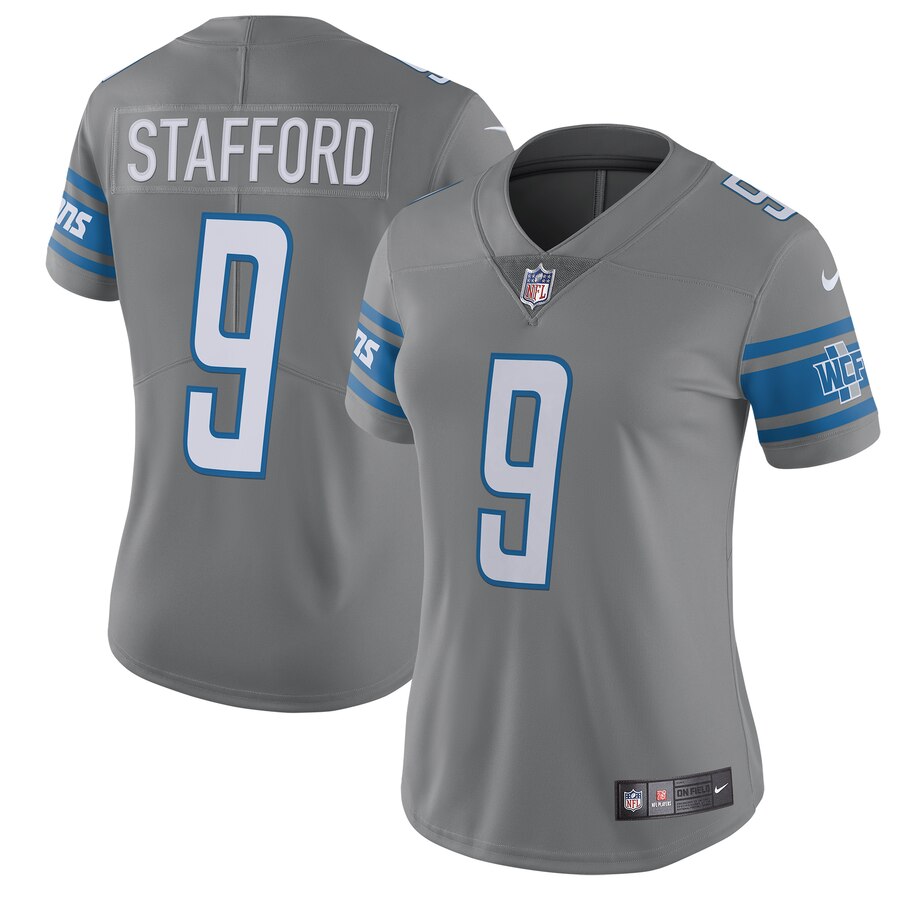 Matthew Stafford Detroit Lions Nike Womens 2017 Color Rush Limited Jersey Steel