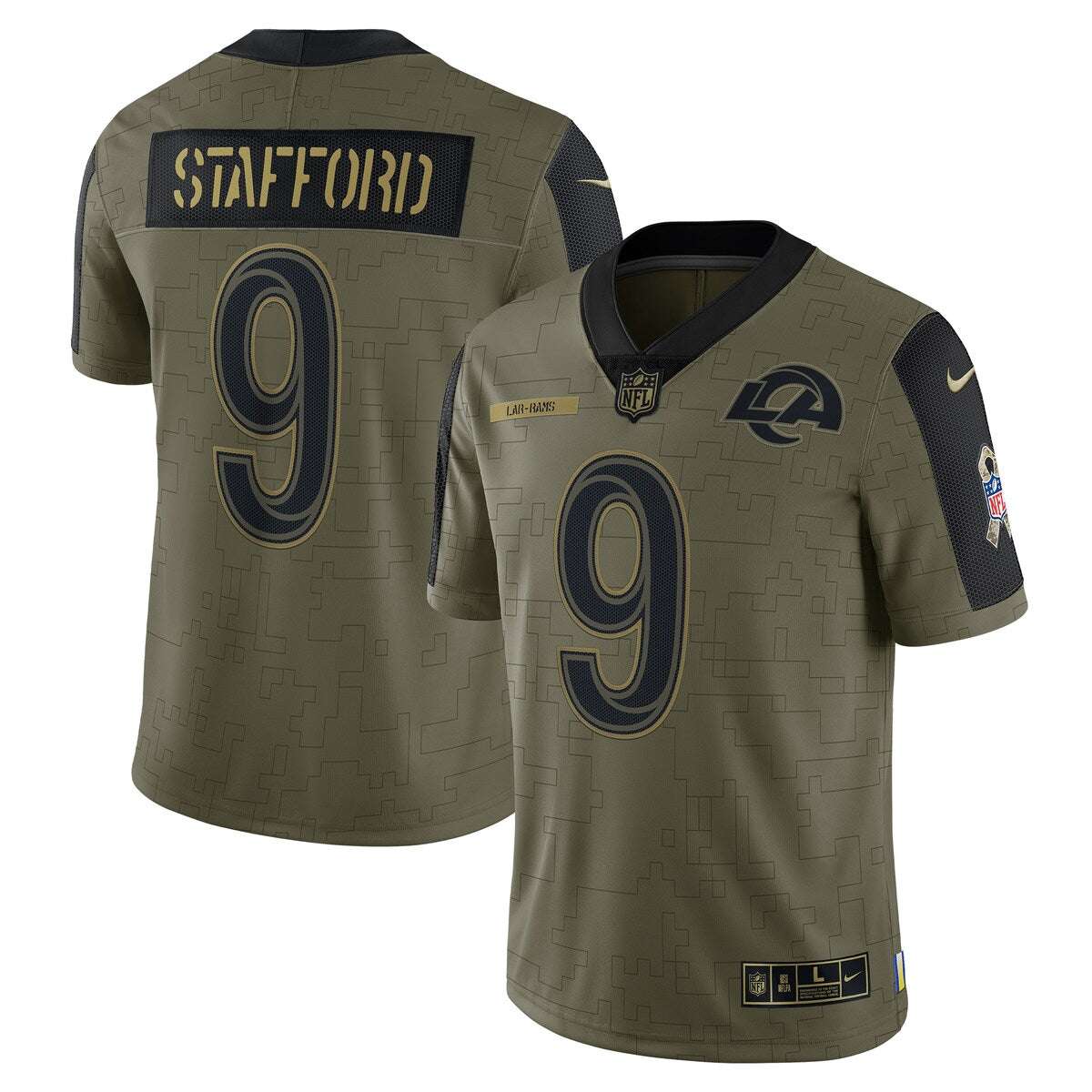 Matthew Stafford Los Angeles Rams Nike 2021 Salute To Service Limited Player Jersey Olive