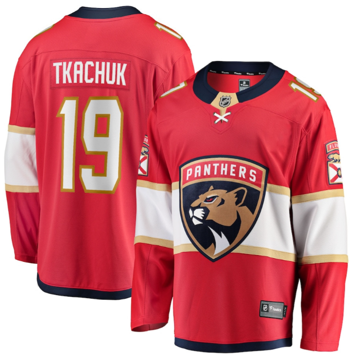 Matthew Tkachuk 19 Florida Panthers 2025 Breakaway Player Men Jersey Red
