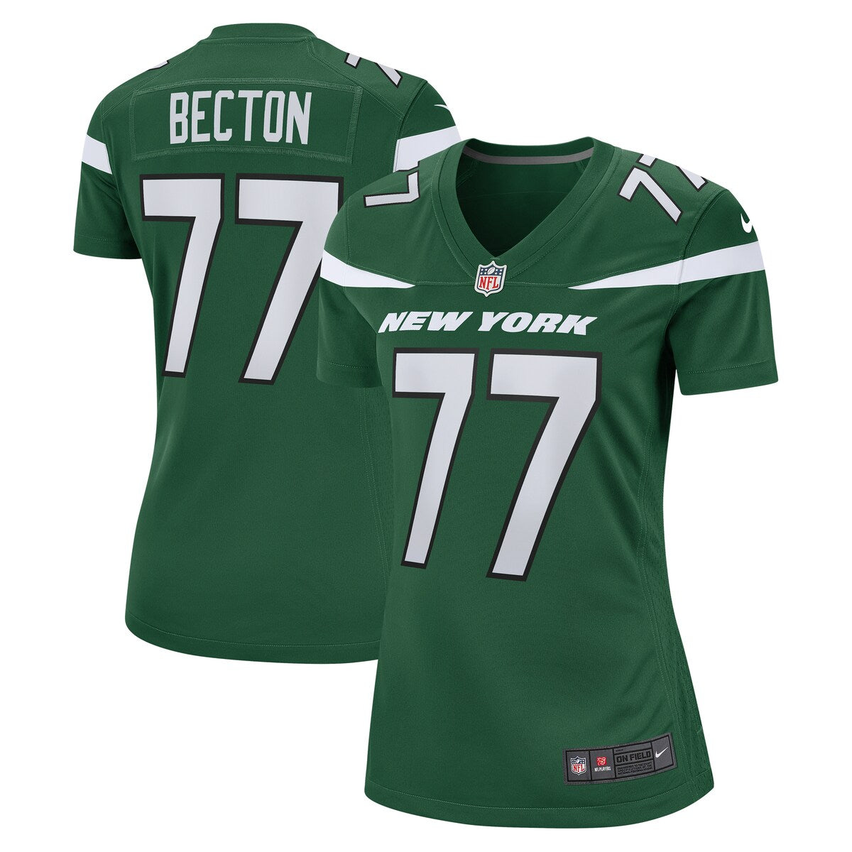 Mekhi Becton New York Jets Nike Womens Game Jersey Gotham Green