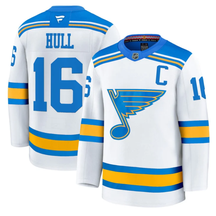 Men Brett Hull Jersey #16 St. Louis Blues 2025-26 Premium Stitched White