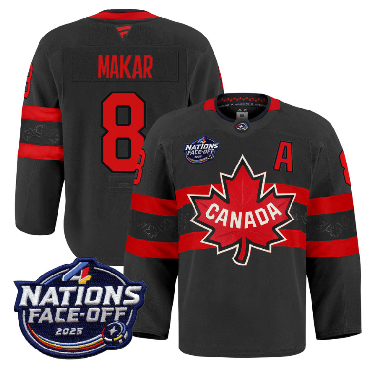 Men Cale Makar Jersey #8 Canada 4 Nations Face-Off 2025 Pro Stitched