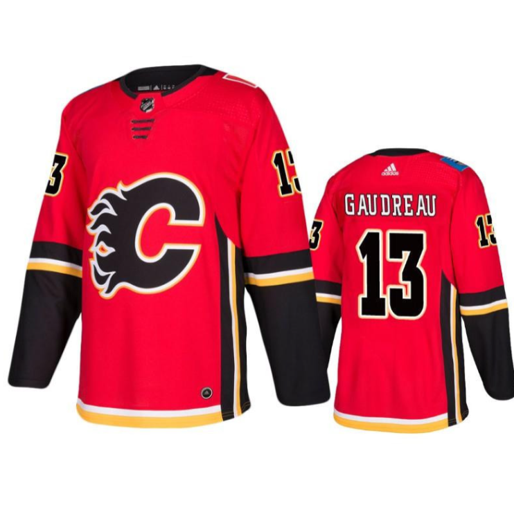 Men Calgary Flames Johnny Gaudreau 13 Home Red Jersey Jersey