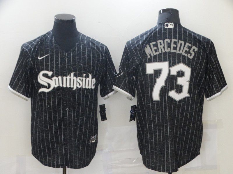 Men Chicago White Sox 73 Mercedes City Edition Black Game Nike 2021 Mlb Jerseys
