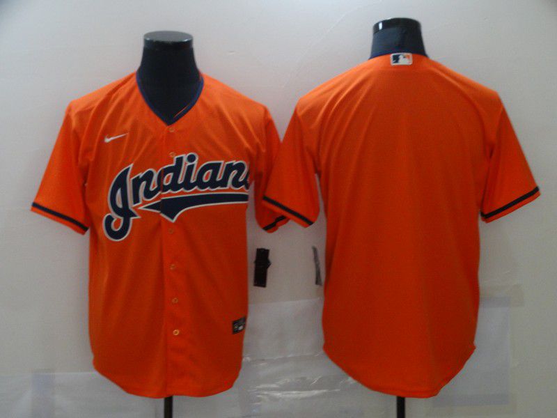 Men Cleveland Indians Blank Orang Game Nike Mlb Jerseys