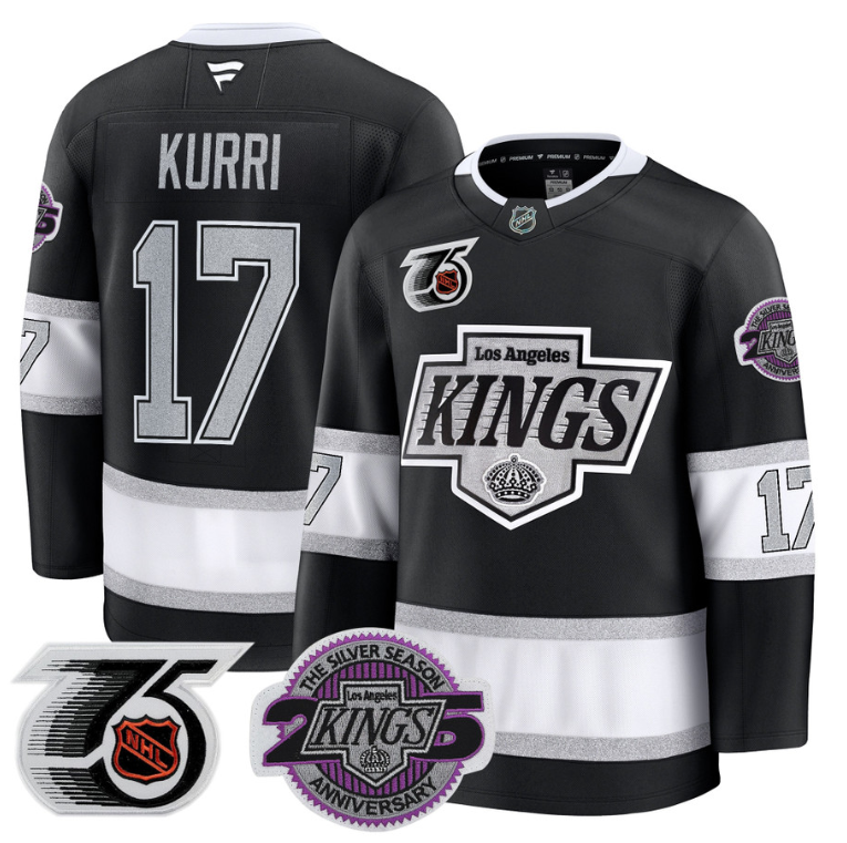 Men Jari Kurri Jersey #17 Los Angeles Kings 91-92 75th 25th Anniversary