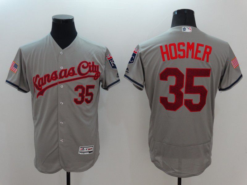 Men Kansas City Royals 35 Hosmer Grey Elite 2022 Mlb Jersey