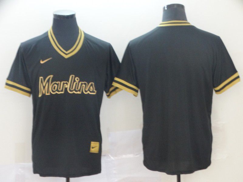 Men Miami Marlins Blank Black Gold Game Nike 2022 Mlb Jersey