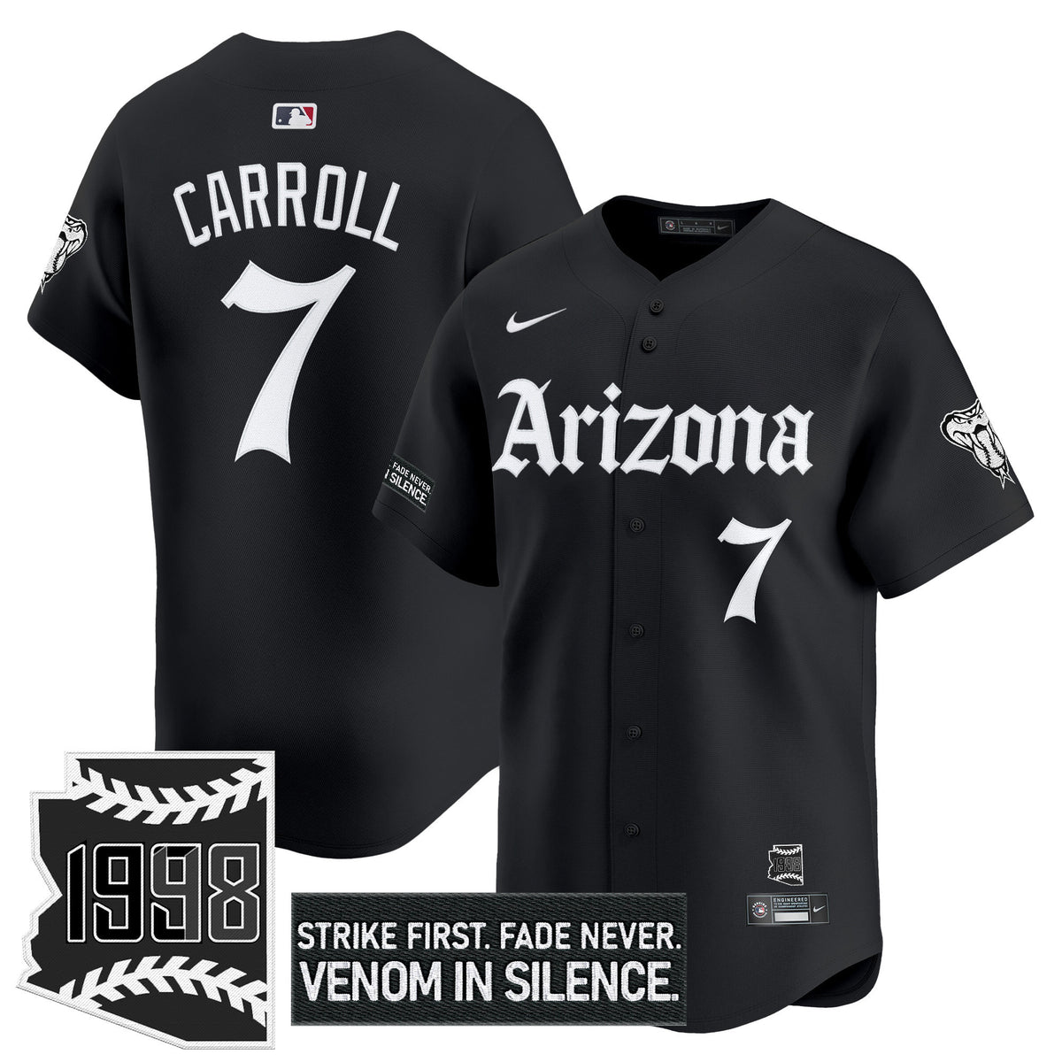 Men s Arizona Diamondbacks Gothic Desert Fang Edition Vapor Premier Limited Jersey All Stitched