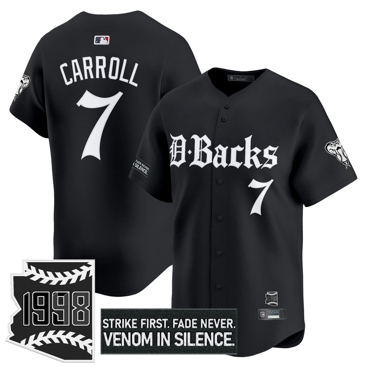 Men s Arizona Diamondbacks Gothic Desert Fang Edition Vapor Premier Limited Jersey V2 All Stitched