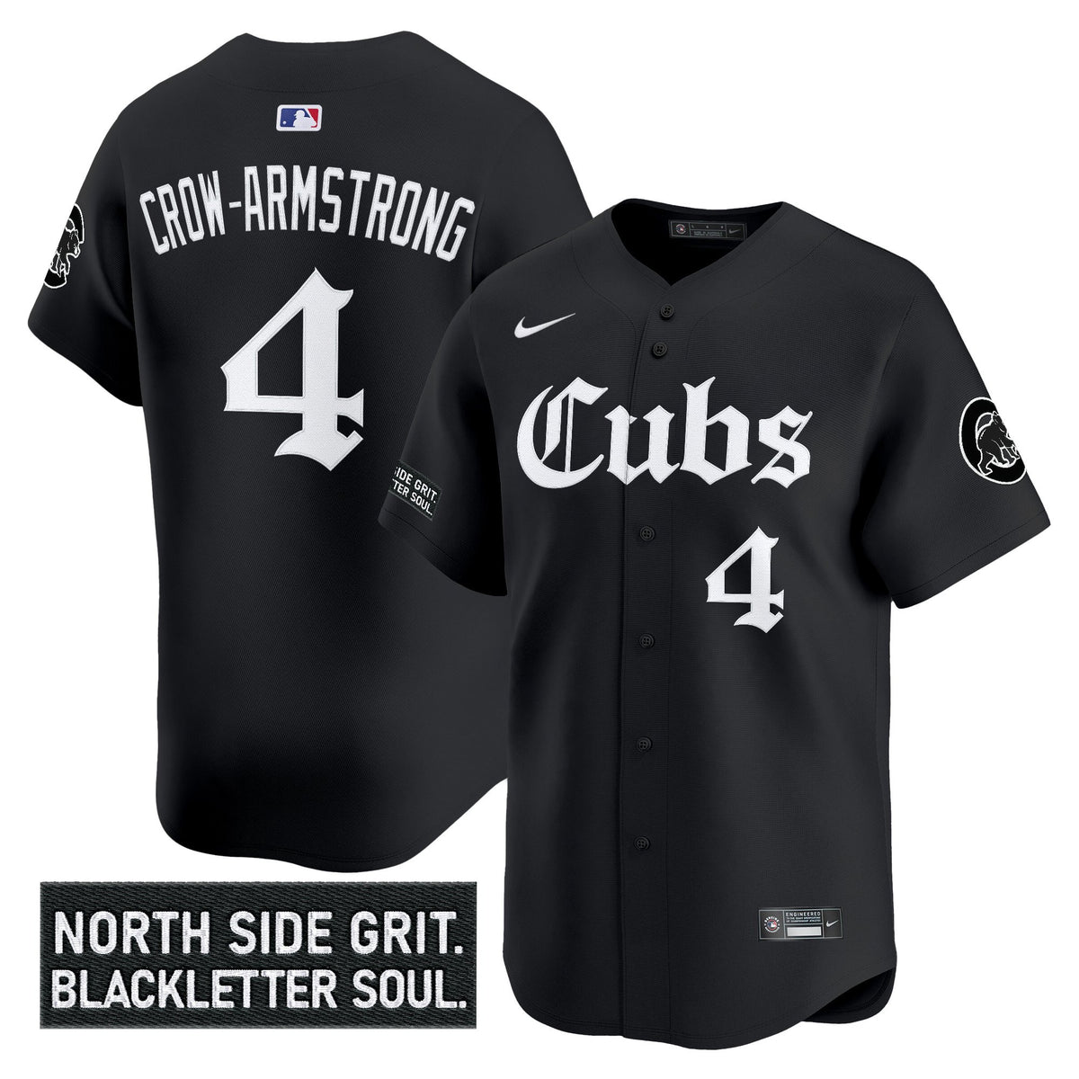 Men s Chicago Cubs Gothic North Side Edition Vapor Premier Limited Jersey All Stitched