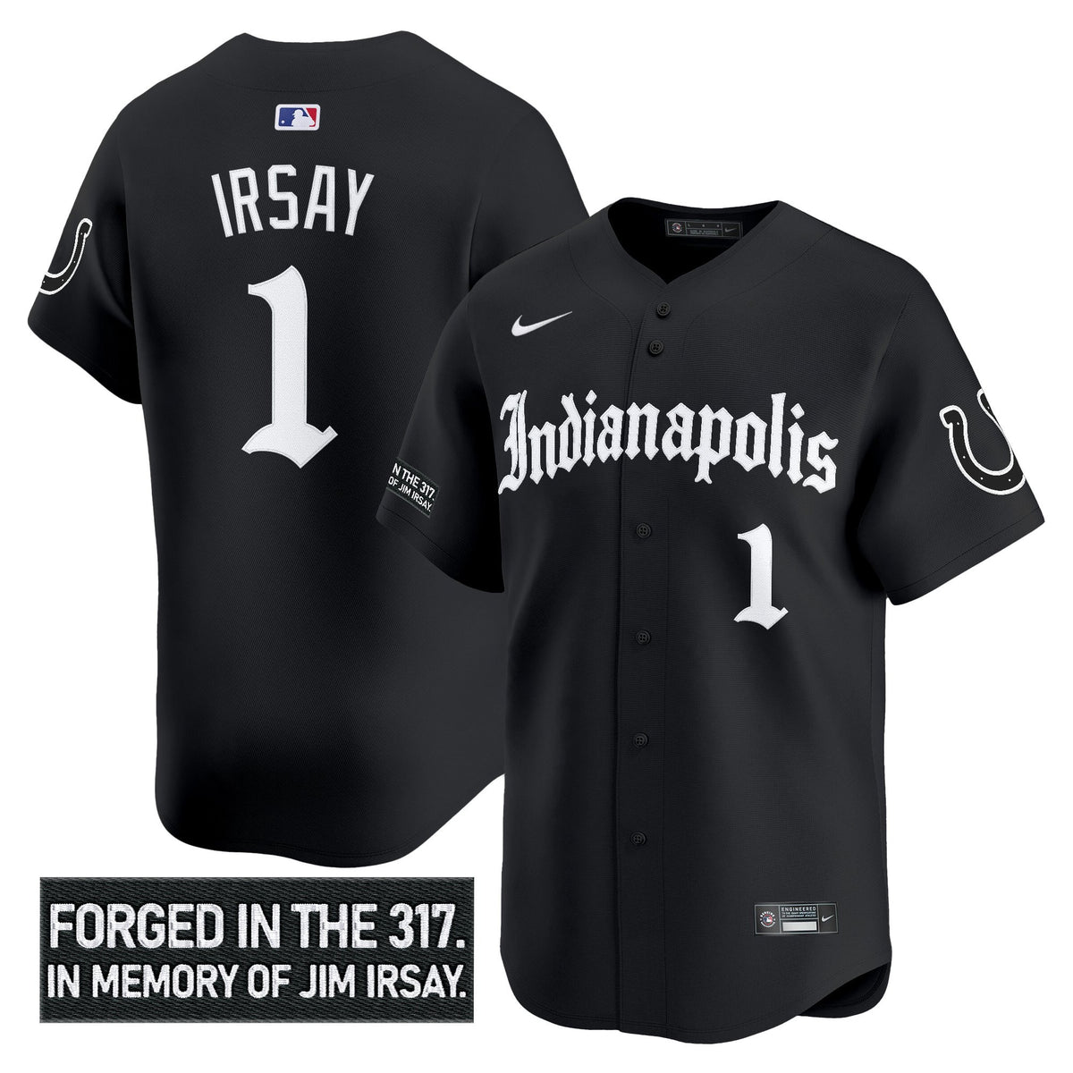 Men s Indianapolis Colts Jim Irsay Tribute Vapor Baseball Jersey All Stitched