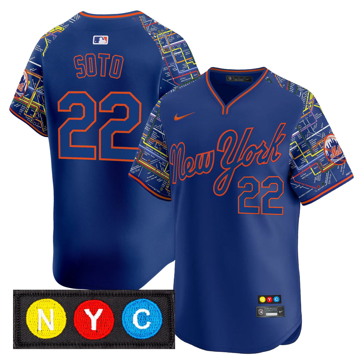Men s New York Mets Subway Style Vapor Premier Limited Jersey Stitched