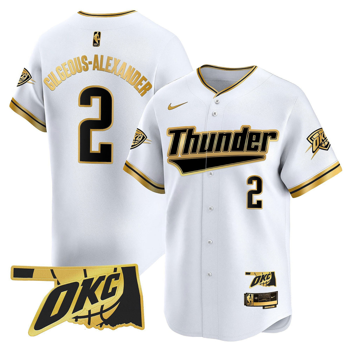 Men s Oklahoma City Thunder Vapor Baseball Jersey V2 All Stitched