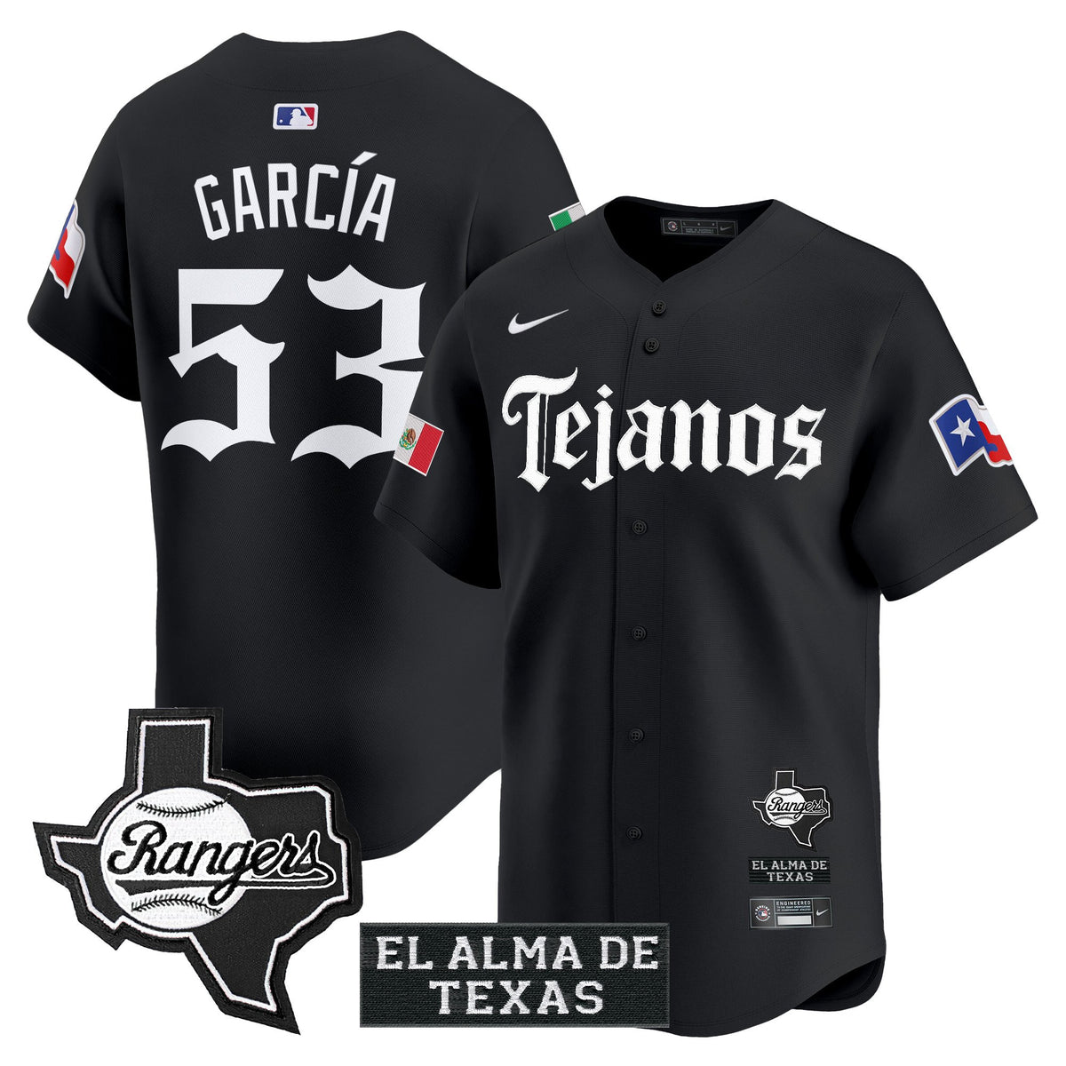 Men s Texas Rangers Mexico Tejano Barrio Style Vapor Premier Limited Jersey All Stitched