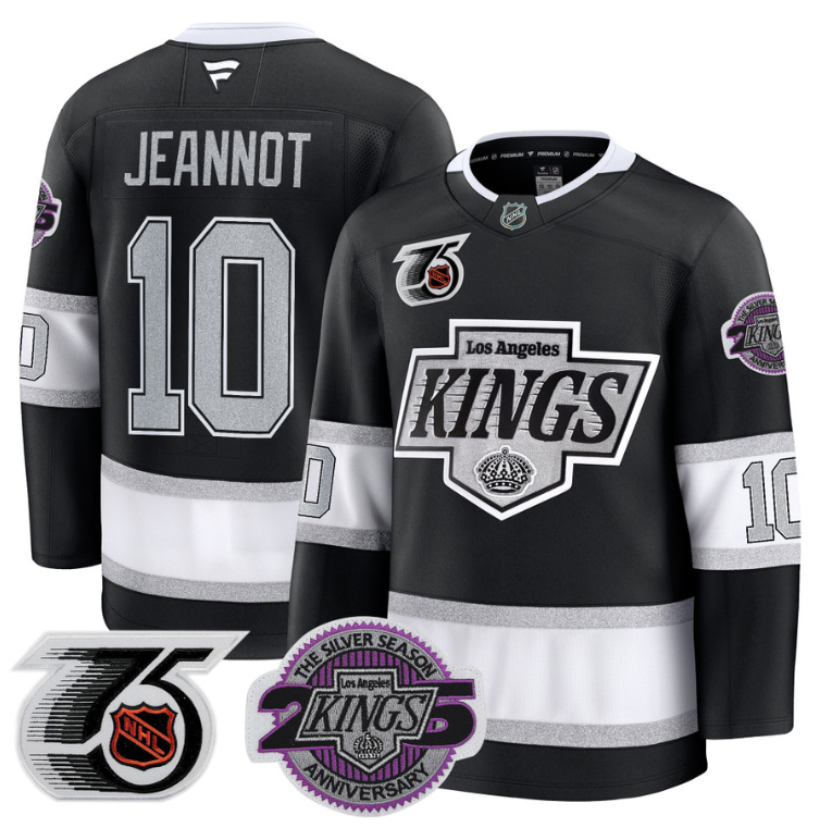 Men Tanner Jeannot Jersey 10 Los Angeles Kings 91-92 75th 25th Anniversary Black