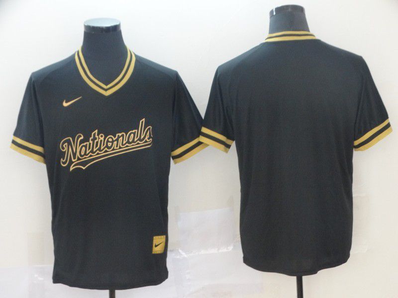Men Washington Nationals Blank Black Gold Game Nike 2022 Mlb Jersey
