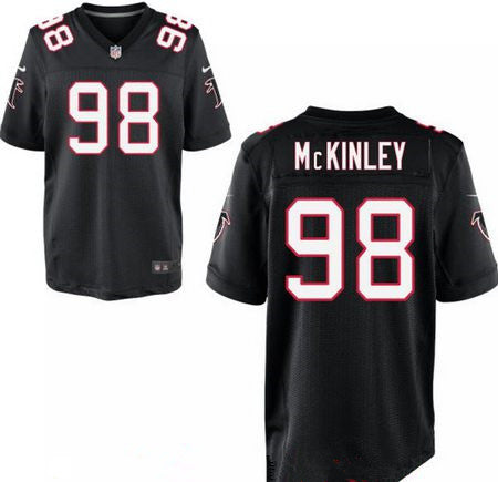 Mens 2017 Nfl Draft Atlanta Falcons 98 Takkarist Mckinley Black Alternate Stitched Nfl Nike Elite Jersey