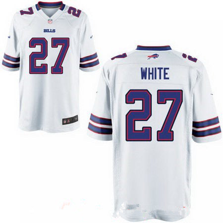 Mens 2017 Nfl Draft Buffalo Bills 27 Tredavious White White Road Stitched Nfl Nike Elite Jersey