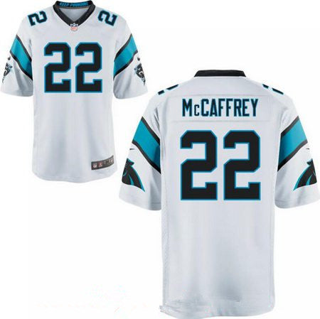 Mens 2017 Nfl Draft Carolina Panthers 22 Christian Mccaffrey White Road Stitched Nfl Nike Elite Jersey