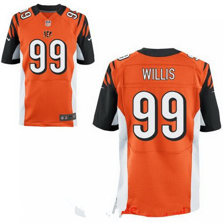 Mens 2017 Nfl Draft Cincinnati Bengals 99 Jordan Willis Orange Team Color Stitched Nfl Nike Elite Jersey