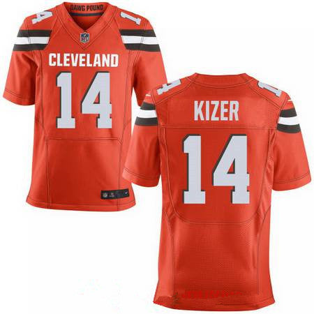 Mens 2017 Nfl Draft Cleveland Browns 14 Deshone Kizer Orange Alternate Stitched Nfl Nike Elite Jersey