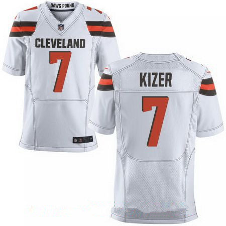 Mens 2017 Nfl Draft Cleveland Browns 7 Deshone Kizer White Road Stitched Nfl Nike Elite Jersey
