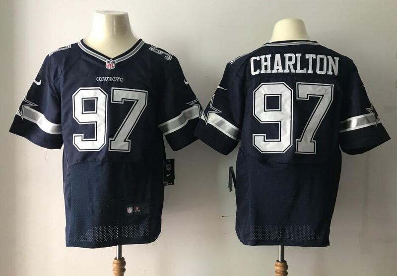 Mens 2017 Nfl Draft Dallas Cowboys 97 Taco Charlton Navy Blue Team Color Stitched Nfl Nike Elite Jersey