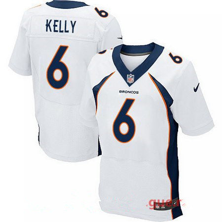 Mens 2017 Nfl Draft Denver Broncos 6 Chad Kelly White Road Stitched Nfl Nike Elite Jersey