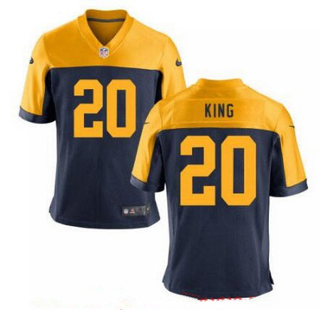Mens 2017 Nfl Draft Green Bay Packers 20 Kevin King Navy Blue Gold Alternate Stitched Nfl Nike Elite Jersey