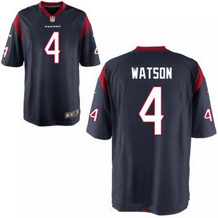 Mens 2017 Nfl Draft Houston Texans 4 Deshaun Watson Navy Blue Alternate Stitched Nfl Nike Elite Jersey