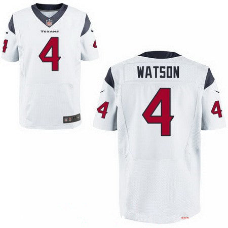 Mens 2017 Nfl Draft Houston Texans 4 Deshaun Watson White Road Stitched Nfl Nike Elite Jersey