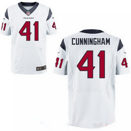Mens 2017 Nfl Draft Houston Texans 41 Zach Cunningham White Road Stitched Nfl Nike Elite Jersey
