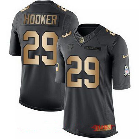 Mens 2017 Nfl Draft Indianapolis Colts 29 Malik Hooker Anthracite Gold 2016 Salute To Service Stitched Nfl Nike Limited Jersey