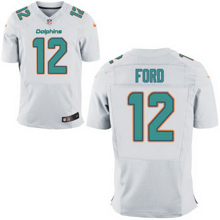 Mens 2017 Nfl Draft Miami Dolphins 12 Isaiah Ford White Road Stitched Nfl Nike Elite Jersey