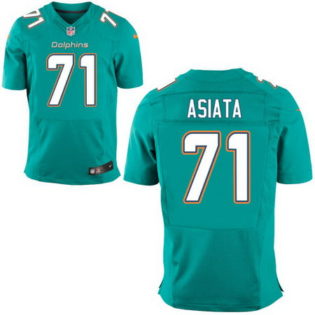 Mens 2017 Nfl Draft Miami Dolphins 71 Isaac Asiata Green Team Color Stitched Nfl Nike Elite Jersey